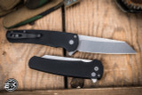 Pro-Tech Malibu Flipper Knife Textured Black Aluminum 3.5" Magnacut Stonewash Reverse Tanto 5405