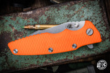 Rick Hinderer Knives Eklipse 3.5″ Orange Harpoon Spanto Stonewash