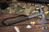 RMJ Tactical Kestrel Feather Dirty Olive G10 Tomahawk Axe 13" Tungsten 