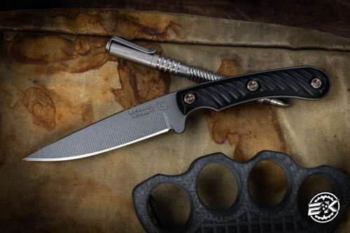 RMJ Tactical "Sparrow" Black Fixed Blade 3.5" Tungsten Cerakote