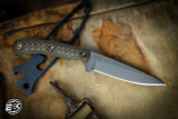 RMJ Tactical "Sparrow" Dirty Olive Fixed Blade 3.5" Tungsten Cerakote