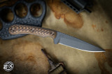 RMJ Tactical "Sparrow" Hyena Brown Fixed Blade 3.5" Tungsten Cerakote