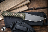 RMJ Tactical "Utsidihi" Fixed Blade Knife Dirty Olive G10 3.5" Tungsten