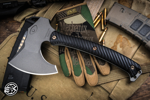 RMJ Tactical WeeZerker Tomahawk Black G10 Bronze Accents 5" Tungsten Cerakote