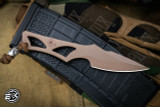 Spartan Blades ENYO Skeletonized Fixed Blade Neck Knife / IWB 3" S45VN FDE w/ Kydex Sheath  SB2DE