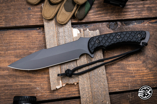 Spartan Blades Horkos Combat Utility Fixed Blade Knife Black Micarta 5.7" MagnaCut DLC w/ Nylon Sheath  SB4