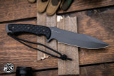 Spartan Blades Horkos Combat Utility Fixed Blade Knife Black Micarta 5.7" MagnaCut DLC w/ Nylon Sheath  SB4