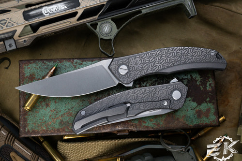 Shirogorov "Quantum" EKnives EKclusive Hex Titanium 3.75" Stonewash