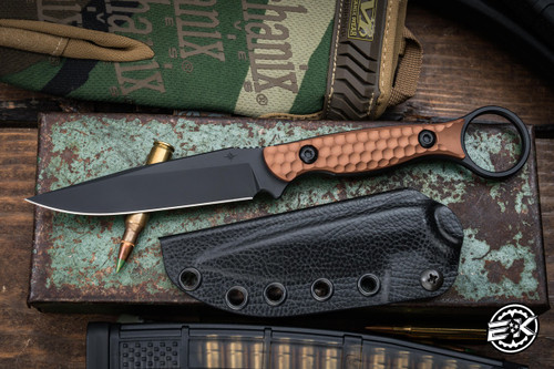 Toor Knives Kingpin Fixed Blade Knife Copperhead Serpent S 4.5" 775 Anodized Aluminum