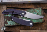 Shirogorov Quantum "EKnives Edition" E-KAMO Purple Titanium 3.75" Stonewash 