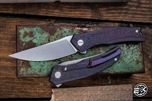 Shirogorov Quantum "EKnives Edition" E-KAMO Purple Titanium 3.75" Stonewash 