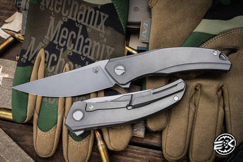 Shirogorov Ursus Quantum Titanium Stonewash Framelock MRBS 3.75" Stonewash