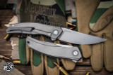 Shirogorov Ursus Quantum Titanium Stonewash Framelock MRBS 3.75" Stonewash