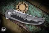 Shirogorov Ursus Quantum Blackwood Inlay/Titanium Folding Knife 3.75" Stonewash