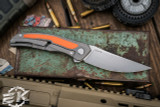 Shirogorov Ursus Quantum Folding Knife Titanium/Orange G10 Inlay 3.75" Stonewash (SRBS)