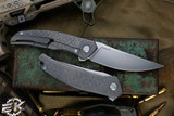 Shirogorov "Quantum" EKnives EKclusive Hex Titanium 3.75" Stonewash