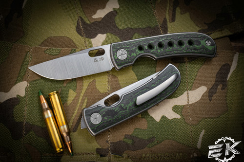  WingManEDC/Tom Mayo MTNT Mach 3 Titanium Green CF Inlay 2.8" Blasted