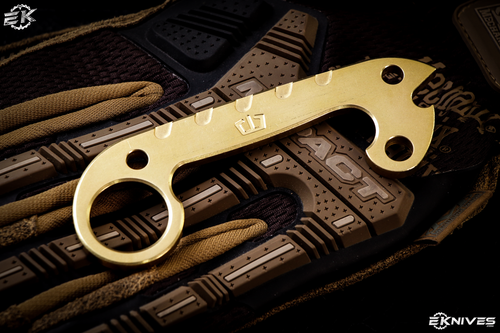 Blackside Customs T-Bot Brass Stonewashed Tactical Tool/Bottle Opener 5"