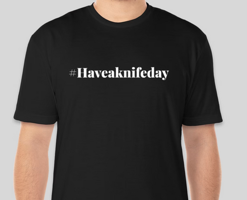 EKnives Shirt #haveaknifeday SS T-Shirt Unisex Black (Gildan Softstyle)