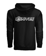 EKnives #Haveaknifeday Hoodie Sweatshirt Full Zip Unisex Black/White Gildan Heavy