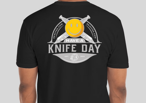 EK Logo "Have A Knife Day" Eknives T-Shirt Black